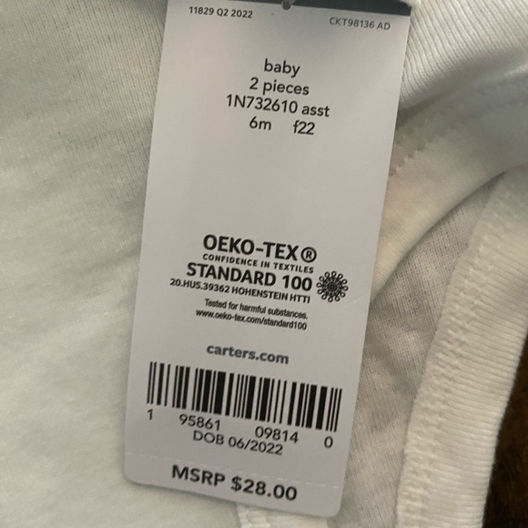 Carters Halloween 6 Month Body Suit Set of 2. NWT! Brand New. Perfection - Picture 4 of 8